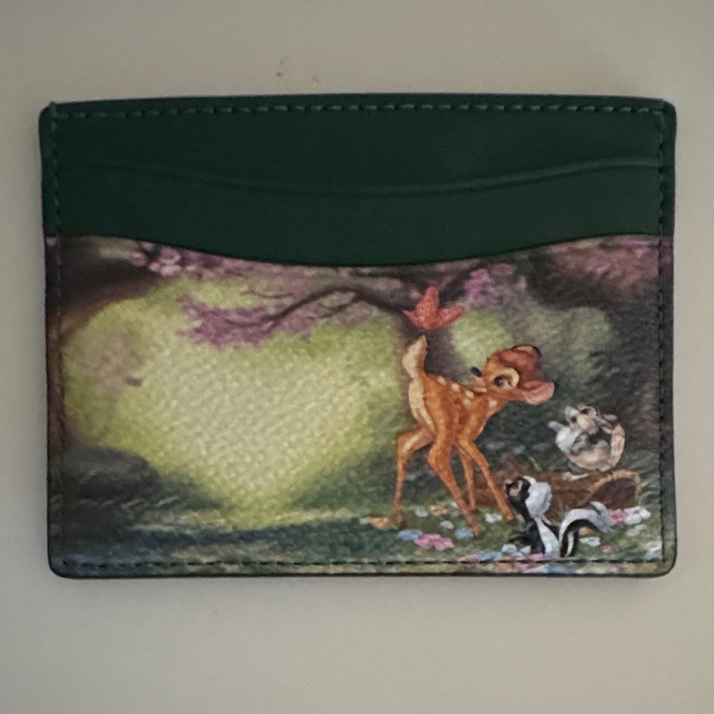 Kate Spade x Disney Bambi Green Card Holder